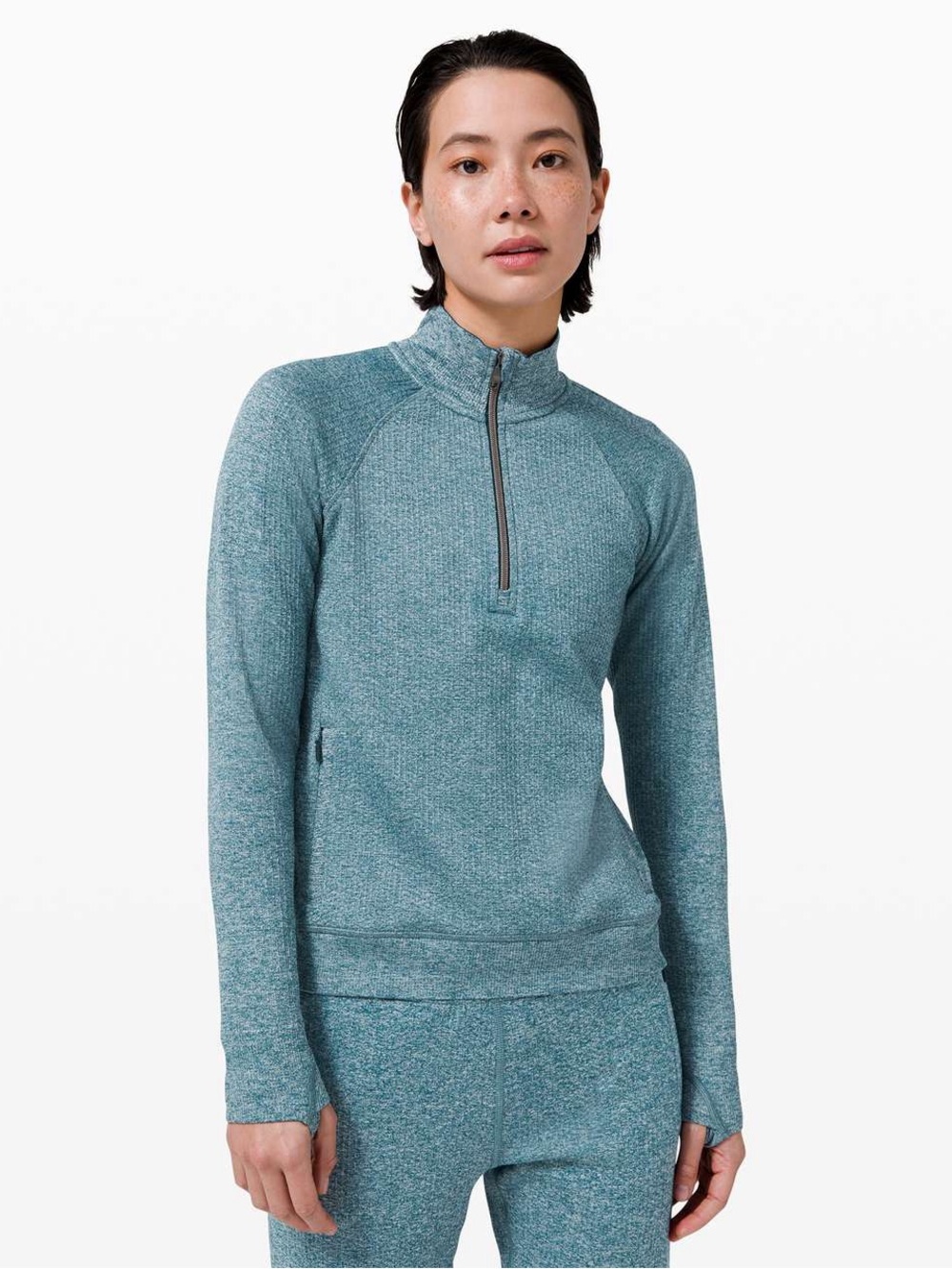 Lululemon Engineered Warmth Half Zip
Submarine / White Size 4